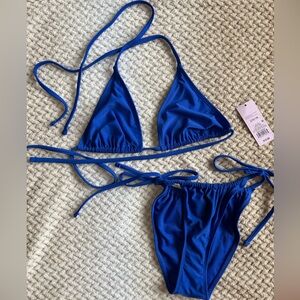 Blue Triangle Bikini Set